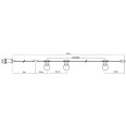 RÜCKSEITE: Ausziehbare IP44-Lichterkette, 15 Meter, 20 LED-Filamentbirnen, schwarz