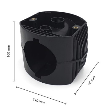 Connettore a palo per 2 sfere APOLUX 2
