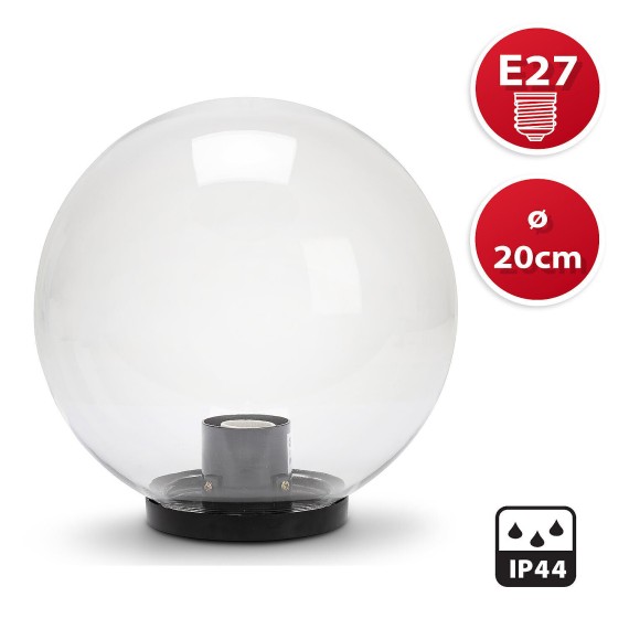 APOLUX: Sfera per esterno in PMMA, 200mm, E27,...