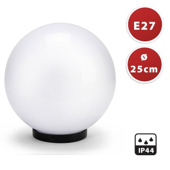 APOLUX: Sfera per esterno in PMMA, 250mm, Attacco E27,... 2