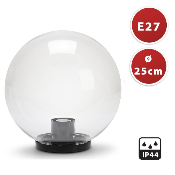 APOLUX: Sfera per esterno in PMMA, 250mm, E27,...