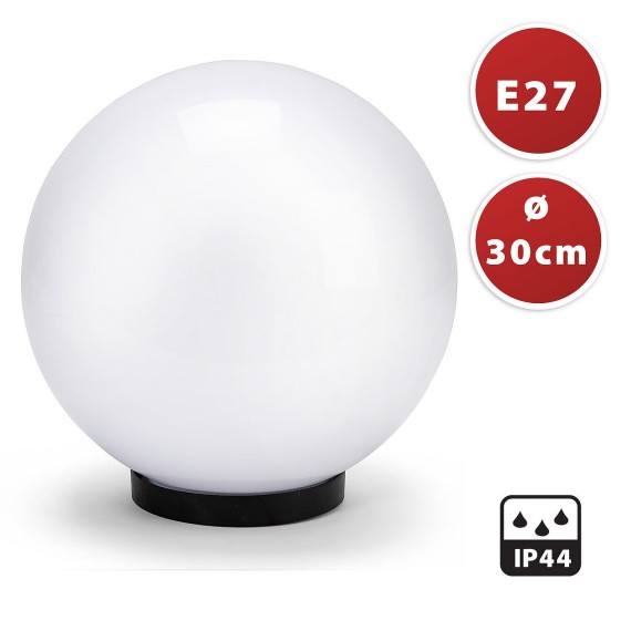 APOLUX: PMMA outdoor sphere, 300mm, E27 socket,...