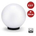 APOLUX: PMMA outdoor sphere, 300mm, E27 socket, white