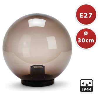 APOLUX: Sfera per esterno in PMMA, 300mm, Attacco E27, fumé 2
