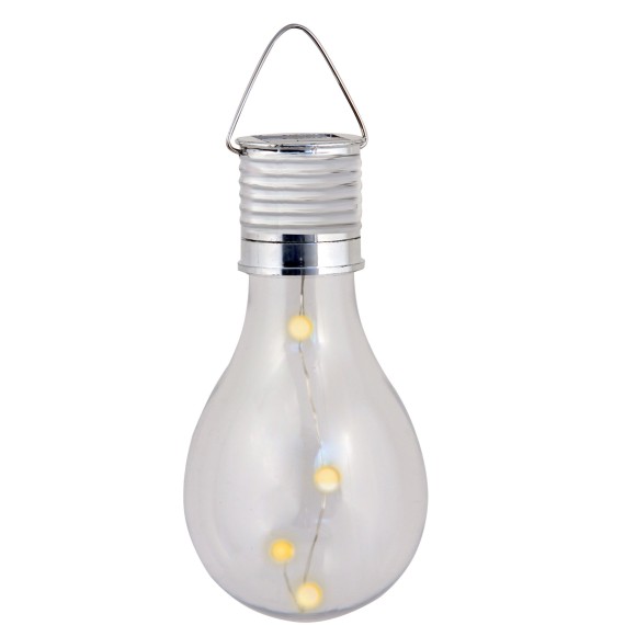 BOMBILLA DE LUZ: Lámpara solar de 4 mini LED en...