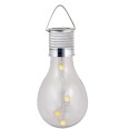 BOMBILLA DE LUZ: Lámpara solar de 4 mini LED en forma de bombilla