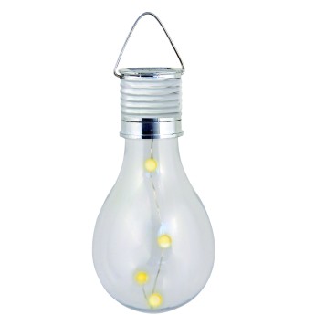BULB LIGHT: 4 mini LED solar lamp in the shape of a bulb 2