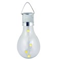 BOMBILLA DE LUZ: Lámpara solar de 4 mini LED en forma de bombilla