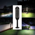 400 lumen solar LED floor lamp with double panel and motion detector