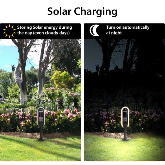 400 lumen solar LED floor lamp with double...