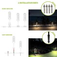 400 lumen solar LED floor lamp with double panel and motion detector