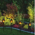 OLYMPIA: lampada a ricarica solare LED effetto fiamma, 51 cm