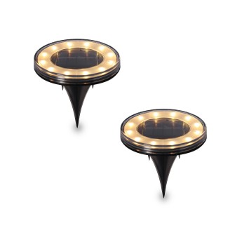 ENTERPRISE: Set of 2 solar floor lamps
