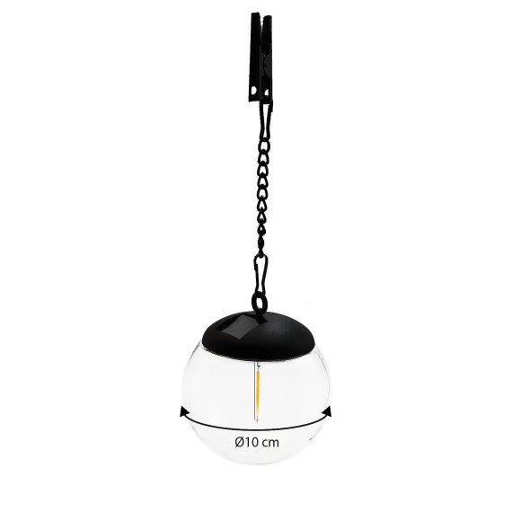 Solarbetriebene LED-Filament-Pendelleuchte, 10...
