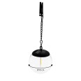 Solarbetriebene LED-Filament-Pendelleuchte, 10 cm Durchmesser. Schwarz.