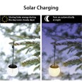 Solarbetriebene LED-Filament-Pendelleuchte, 10 cm Durchmesser. Schwarz.