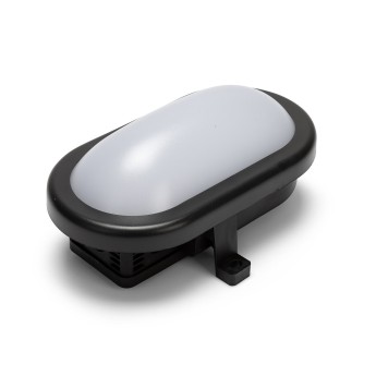 TARTARUGA: 5.5W black LED wall light. IP54, Fast Connector.