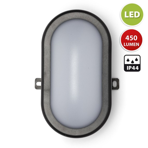 TARTARUGA: Schwarze 5,5-W-LED-Wandleuchte....