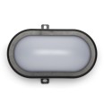 TARTARUGA: Schwarze 5,5-W-LED-Wandleuchte. Schutzart IP54, Schnellanschluss.