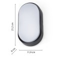 TARTARUGA-XL2: 14-W-LED-Wandleuchte. 2 austauschbare Rahmen. Schutzart IP54.