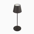 Wiederaufladbare LED-Tischleuchte mit Touch-Dimmer, Weiß + RGB, IP54. Schwarz.