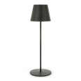 Wiederaufladbare LED-Tischleuchte mit Touch-Dimmer, Weiß + RGB, IP54. Schwarz.