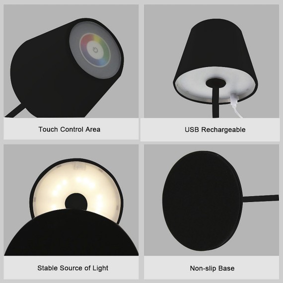 Wiederaufladbare LED-Tischleuchte mit...