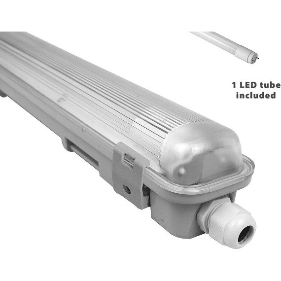 Plafonnier IP65 avec tube LED 18 W - 4000 K....