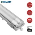 Plafoniera IP65 con 2 tubi LED 22W - 4000K. 150 cm