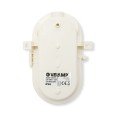 Oval plastic and glass wall light. E27 socket, max 60W - White