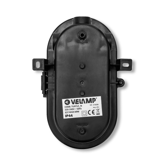 Oval plastic and glass wall light. E27 socket,...