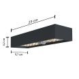 TEGEL: 800-lumen solar LED wall light with IR sensor. RAL 7016