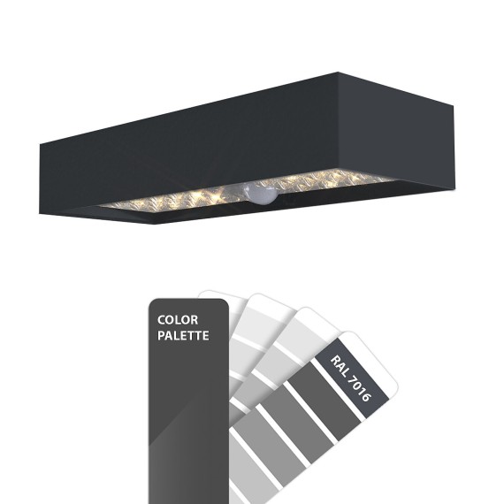 TEGEL: 800-lumen solar LED wall light with IR...