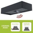 TEGEL: 800-lumen solar LED wall light with IR sensor. RAL 7016