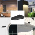 TEGEL: 800-lumen solar LED wall light with IR sensor. RAL 7016