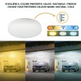 POLESTAR: Plafoniera tonda LED IP65, 1500 lumen, diametro 22cm. Bianco