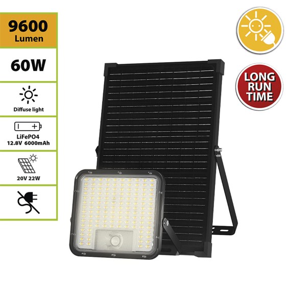 CUBE XL: Proiettore LED a carica solare 9600...