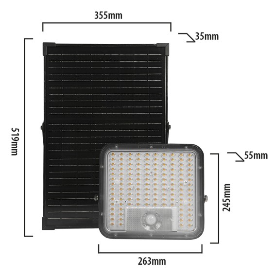 CUBE XL: Proiettore LED a carica solare 9600...
