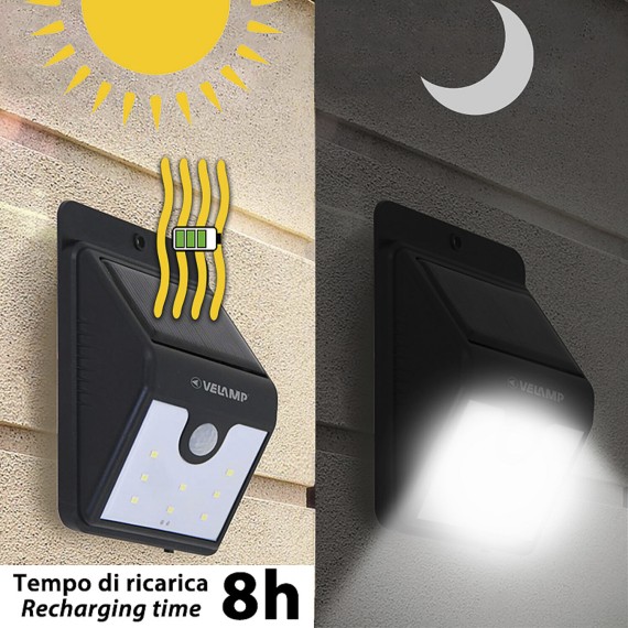 DORY: 200 lumen solar wall light with motion...