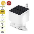 SUGAR: 2000-lumen solar-powered LED spotlight with motion detector. White.