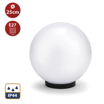 APOLUX: Sfera per esterno in PMMA, 250mm, Attacco E27,... 2