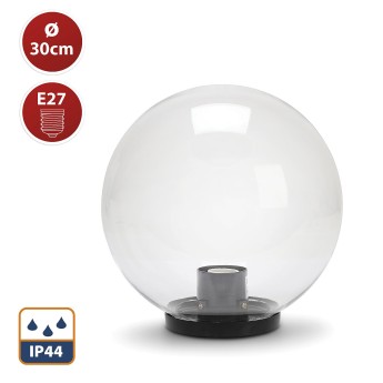 APOLUX: Sfera per esterno in PMMA, 300mm, E27, trasparente 2