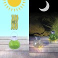 Lámpara solar de 5 micro LED en cristal envejecido. Colores surtidos.
