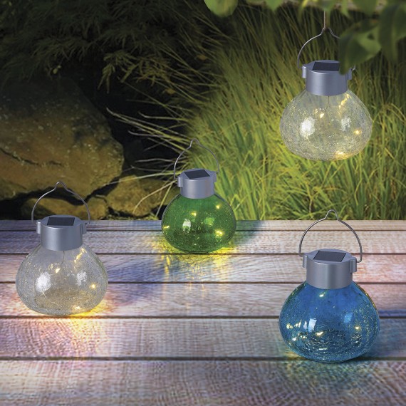 Lámpara solar de 5 micro LED en cristal...