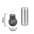 Solar-powered LED flame-effect lamp, hanging. Black