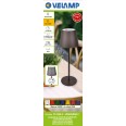 JOSEPHINE 2: Rechargeable LED touch table lamp, White + RGB. Indoor/outdoor. 35cm. Corten steel.