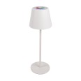 JOSEPHINE 2: Rechargeable LED touch table lamp, White + RGB. Indoor/outdoor. 35cm. White