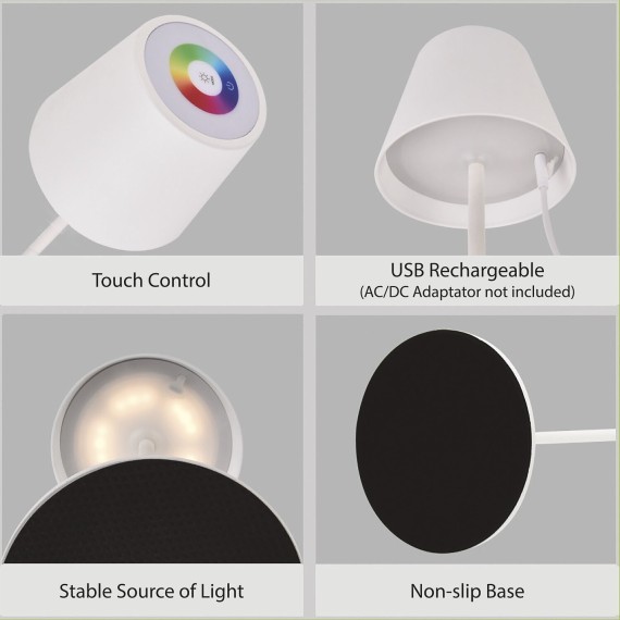 JOSEPHINE 2: Rechargeable LED touch table lamp,...