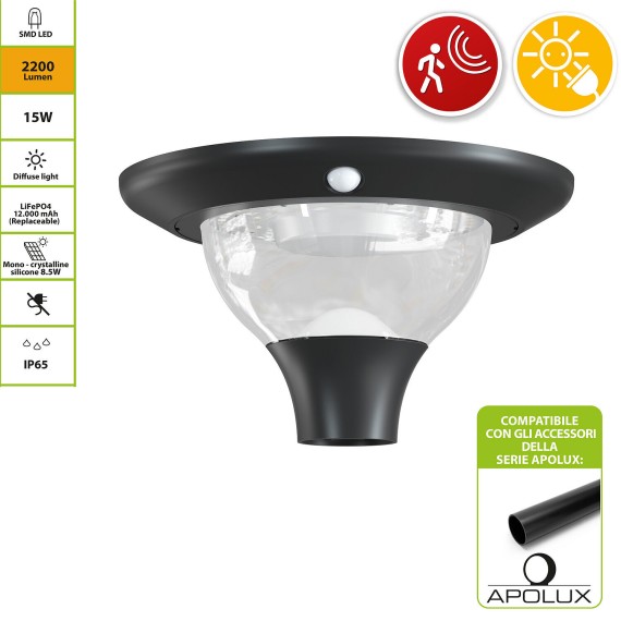 Sphère solaire LED extérieure en PMMA, 200 mm,...