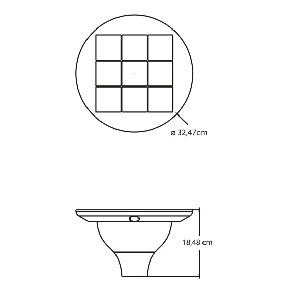Sphère solaire LED extérieure en PMMA, 200 mm,...